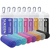 Sukeen Cooling Towel 8 Pack (40"x 12"), Cooling Towel for Neck and Face, Microfiber Breathable To...