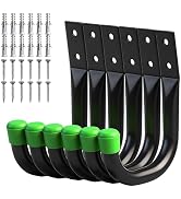 SWANLAKE Heavy Duty Garage Storage Utility Hooks, Utility Hooks for Garage Wall,Color Black (6PCS)