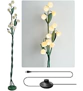 WERFOP Flower Floor Lamp, Multi-Heads Standing Lamp for Living Room Corner with Flexible Goosenec...