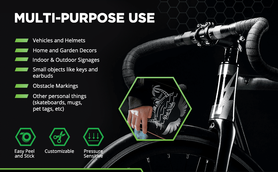Bike reflective stickers