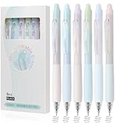 Erasable Pens, 6 Pack Fine Point 0.5mm Black Erasable Gel Pens with 360°Rotating Erasers, Make Mi...