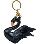 Yzikema Handcrafted Genuine Leather Swan Charm Keychain – Elegant Bag Accessory for Women, Exquis...