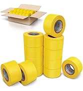 Yellow Flagging Tape 12 Pack - Non-Adhesive - 1.5" Width, 150' Length, 2 Mil - Marking Tape for T...
