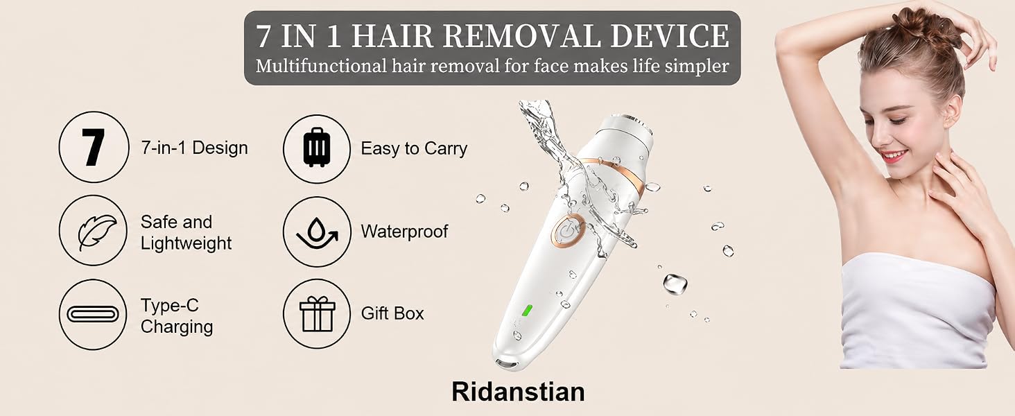 7-in-1 Electric Razors for Women,Bikini Trimmer for Women,