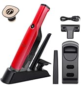 VACFAM Handheld Vacuum Cordless,15KPA Vacuum with Storage Dock,Red | Lightweight 1.1lb mini vacuu...