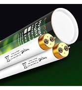 Hygger zoo T8 UVB Reptile Light HO UVB Lighting Bulb 2 Pack, 10.0 15W UVB Light for Reptiles UVA ...