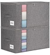 punemi Comforter Storage Bag, Large Blanket Storage Bags with Sturdy Structure, Zipper & 2 Handle...