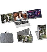 Arvitek 15.6 Inch Triple Monitor for Laptop, 1080P USB-C Portable Screen Extender w/Adjustable St...