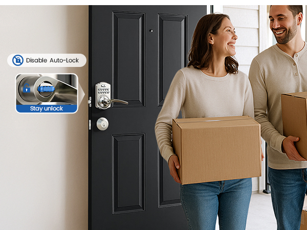 keypad door lock with handle