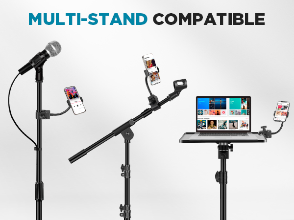 phone holder for microphone stand