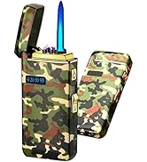 Arc Lighter, Jet Flame Torch Lighter Electric Lighter Refillable Butane 2 in 1, USB Rechargeable ...
