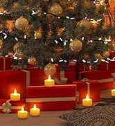 Rechargeable Tea Lights with Remote, Led Candles Flickering Flameless Tealights Candles, Battery ...