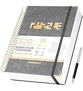 CAGIE Spiral Notebook Journal 8.5''x 11'', 320 Pages College Ruled Lined Notenook with 100GSM Pap...