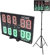 Mumusuki Digital Scoreboard with Remote, Portable Tabletop Scoreboard Electronic Digital Score Ke...