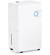 KMFurnila 80Pints Dehumidifier with Drain Hose, 5,500 Sq.Ft Dehumidifier for Basement, 5L/1.32 Ga...