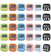 30 Pcs Digital Kitchen Timer Bulk, Magnetic Timers for Classroom, LCD Display, Loud Alarm, Electr...