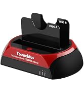 Tccmebius Dual Bay Hard Drive Docking Station, USB 3.0 to SATA Reader External Enclosure for 2.5 ...