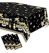 mwellewm 3 Pcs 2026 Graduation Decorations Tablecloth, Celebrate Graduation Table Cloths, Plastic...