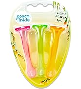 Tinkle Bikini Trimmer 1 Pack | 3 Shavers | Disposable Razor with Moisture Strip for Shaving Sensi...