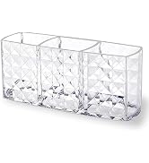 MOSIKER Makeup Brush Holder for Vanity,Acrylic Clear Small Compact Nail Hair Lip Liner Brush Pen ...