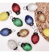 12 Pieces Glass Easter Ornaments for Tree- Vinatge Easter Decorations for The Home- Easter Decora...