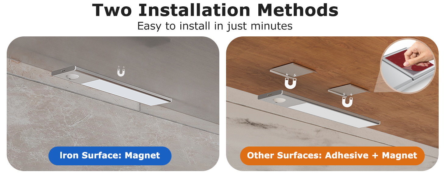 under cabinet lights wireless installation with magnet