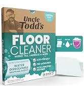 Uncle Todd's Ultra Concentrated Floor Cleaner For Mopping: 30 Natural, 100% Dissolvable Sheets fo...