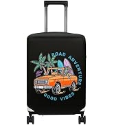 HYPER VENTURE Washable Luggage Cover - Fashion Suitcase Protector Fits 18-22 Inch Luggage (Road A...