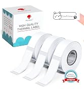 Phomemo Labels D30 Label Tape, Black on White Print Master Labels Refill Name Label, Sticker Ther...