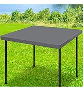 Moosfor Spandex Square Table Cloth, Elastic Fitted Tablecloths for Picnic, Stretch Washable Patio...