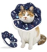 QIYADIN Soft Cat Recovery Cone, Durable Dog Collar After Surgery, Waterproof Pet Elizabethan Coll...