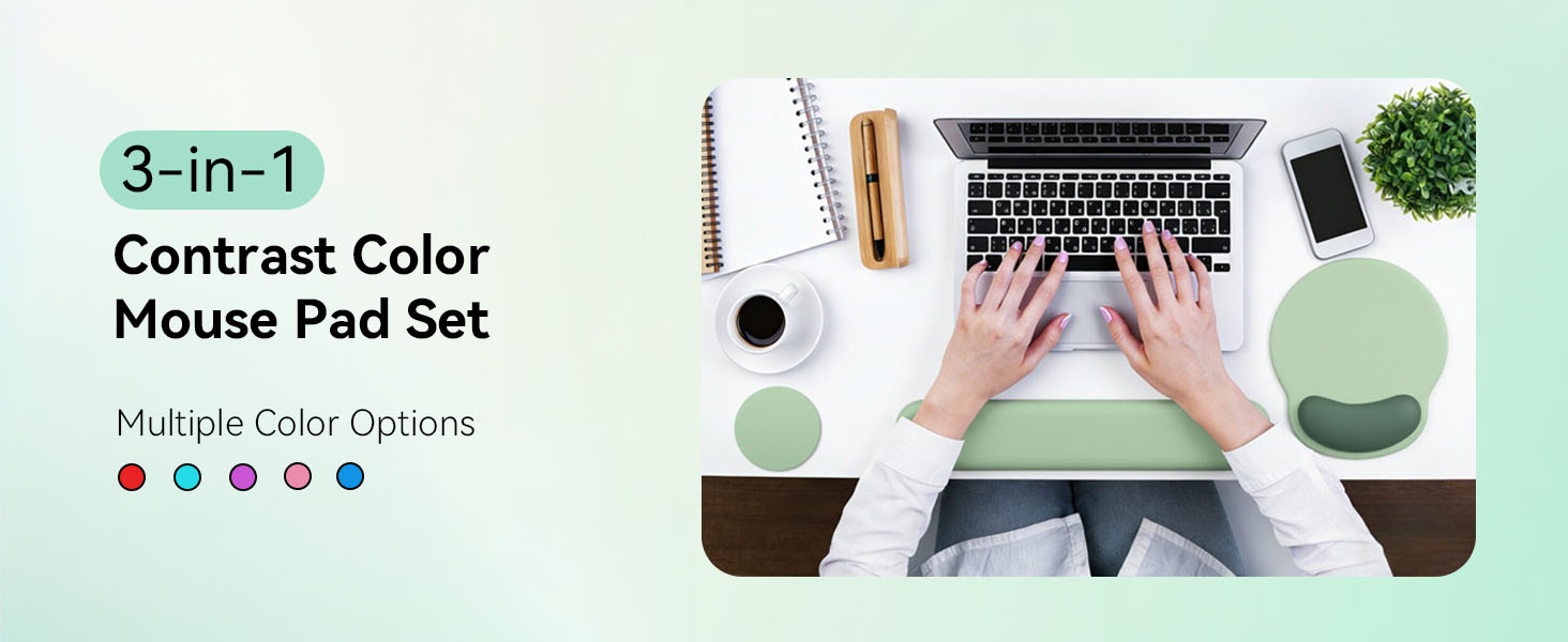 mouse pad set keyboard wrist rest