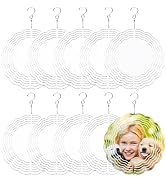 10 PCS Sublimation Wind Spinner Blanks 3D Aluminum Wind Spinners 10 Inch Hanging Wind Spinners In...