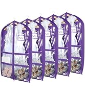 Syeeiex Clear Dance Costume Garment Bag with 3