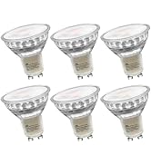 MASTERY MART GU10 LED Bulb, Non-dimmable Track Light Bulbs, 5000K Daylight White, 6-Pack [50W Equ...