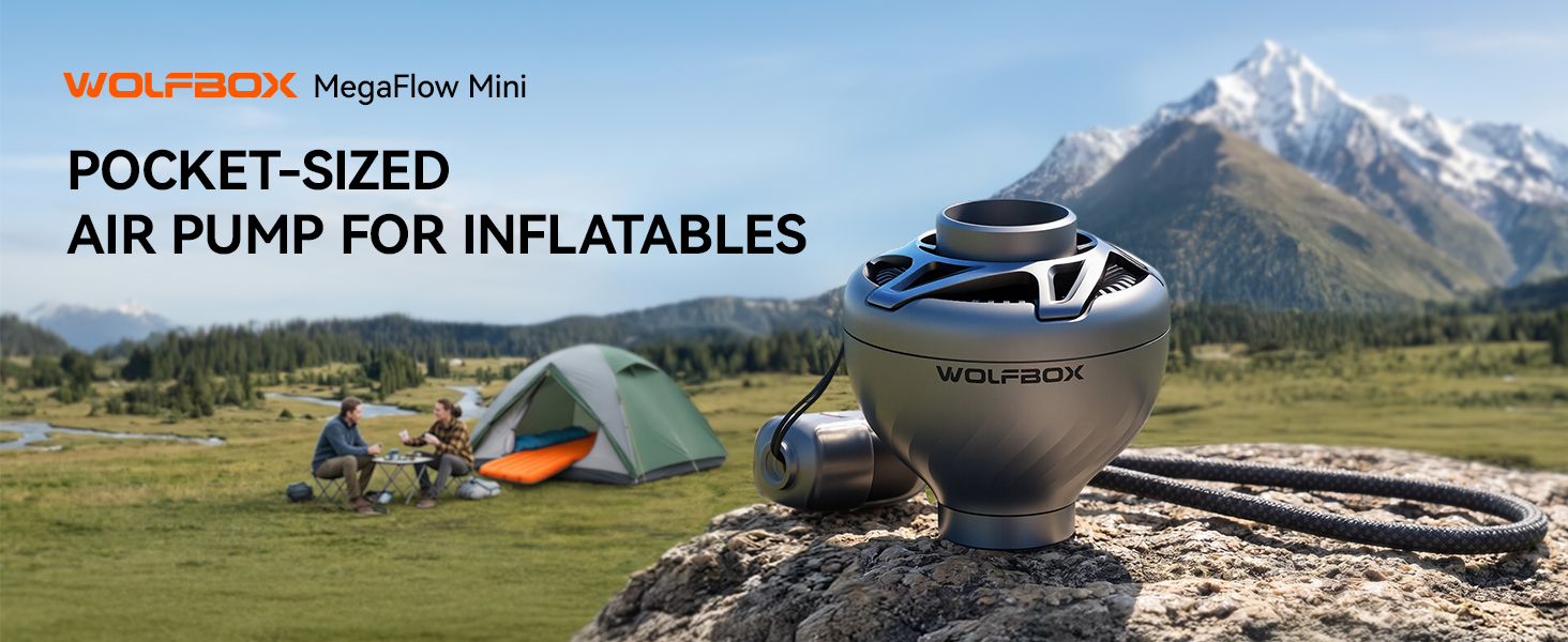 WOLFBOX MegaFlow Mini Air Pump for Inflatables