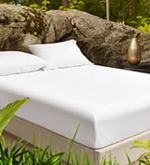 PHF 100% Rayon Derived from Bamboo Cooling Fitted Sheet Queen Size for Hot Sleeper, 16