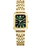 Avaner Women's Gold Square Watches: Stainless Steel Strap Analog Quartz Elegant Ladies Bracelet W...