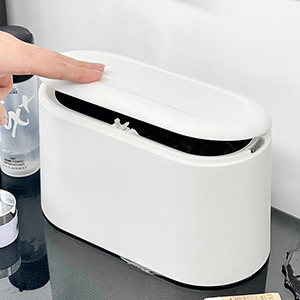 Mini Trash Can with Lid - Removable Small Garbage Can