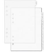 XiowDow 1 Pack A5 Planner Monthly Dividers Frosted A5 Binder Tabs Dividers Plastic Pre-Printed In...