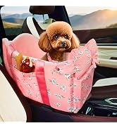 Cullaby Console Dog Car Seat - Portable Dogs Armrest Booster Seat for Small Dog, Anti-Collapse Pe...