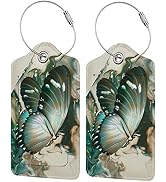 2 Pack Luggage Tag for Suitacase, Cute Unique Leather Suitcase Tags Identifiers with Privacy Name...
