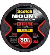 Scotch Extreme Double-Sided Mounting Tape Mega Roll 414H-Long-DC, 1 in x 400 in