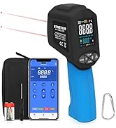 BTMETER Industrial Laser Thermometer Gun 30:1 Dual Laser IR Temperature Gauge w/Adjustable Emissi...