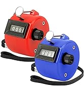 KTRIO Pack of 2 Colors Handheld Tally Counter 4-Digit Number Count Clicker Counter, Hand Mechanic...