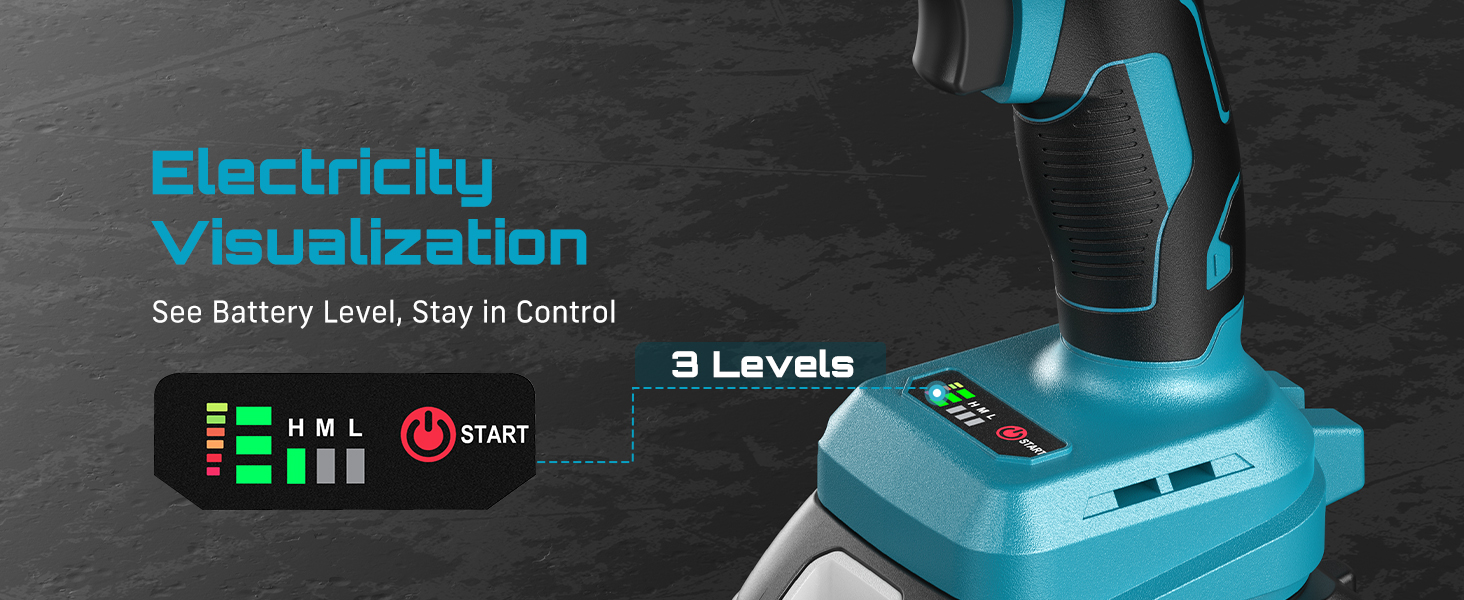 3-level battery visualization: see level, stay in control.