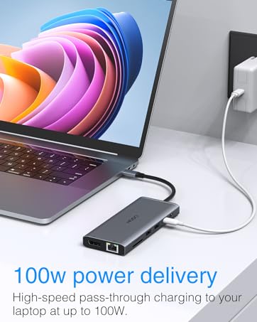 USB C Docking Station Dual Displayport Monitor for Dell/Lenovo/HP Laptop