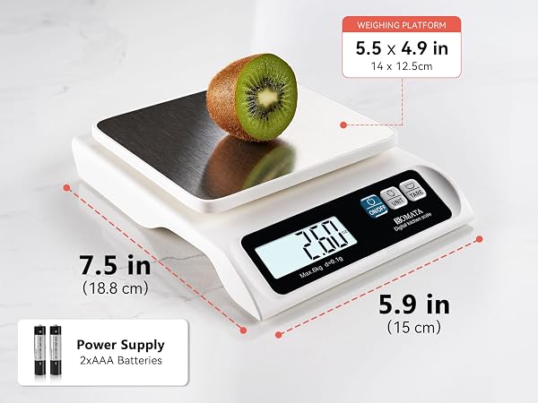 BOMATA 0.1g Food Scale, 13lb Digital Kitchen Scale with Removable Stainless Steel Pan