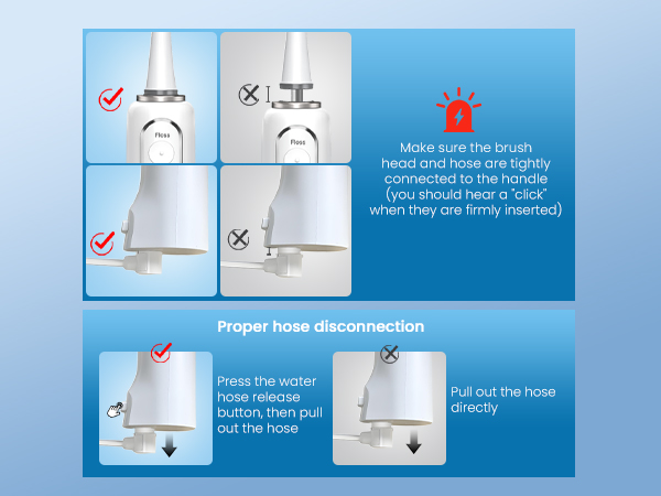 electric toothbrush with water flosser