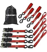 Ratchet Straps, Boat Tie Down Straps to Trailer, Motorcycle Straps, Kayak Tie Downs, 4-PK 1" x 15...